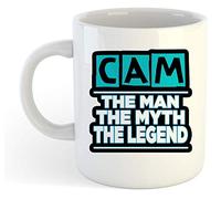 grabmybits Cam - The Man, The Myth, The Legend Mug - Name Personalised Funky Gift