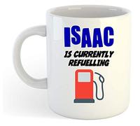 grabmybits Isaac is Currently Refuelling Mug - Funny, Gift, Name, Personalised