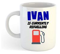 grabmybits Ivan is Currently Refuelling Mug - Funny, Gift, Name, Personalised