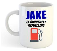 grabmybits Jake is Currently Refuelling Mug - Funny, Gift, Name, Personalised