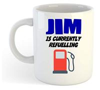 grabmybits Jim is Currently Refuelling Mug - Funny, Gift, Name, Personalised