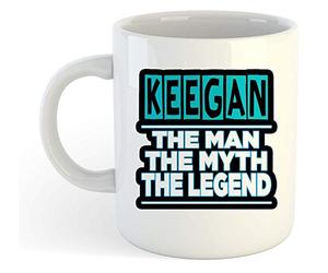 grabmybits Keegan - The Man, The Myth, The Legend Mug - Name Personalised Funky Gift