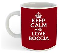grabmybits Keep Calm and Love Boccia Mug - Maroon