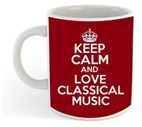 grabmybits Keep Calm and Love Classical Music Mug - Maroon