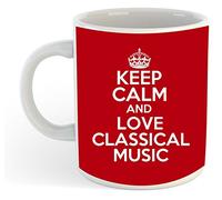 grabmybits Keep Calm and Love Classical Music Mug - Red