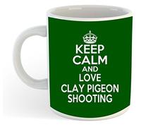 grabmybits Keep Calm and Love Clay Pigeon Shooting Mug - Green