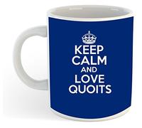 grabmybits Keep Calm and Love Quoits Mug - Blue