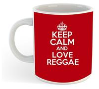 grabmybits Keep Calm and Love Reggae Mug - Red