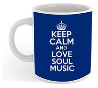 grabmybits Keep Calm and Love Soul Music Mug - Blue
