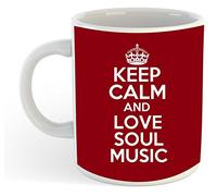 grabmybits Keep Calm and Love Soul Music Mug - Maroon