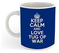 grabmybits Keep Calm and Love Tug of War Mug - Blue