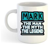 grabmybits Mark - The Man, The Myth, The Legend Mug - Name Personalised Funky Gift
