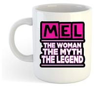 grabmybits Mel - The Woman, The Myth, The Legend Mug - Name Personalised Funky Gift