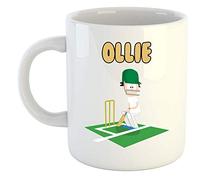 grabmybits Ollie - Cricket Personalised Mug - Gift for - Ashes, World Cup, Hobby