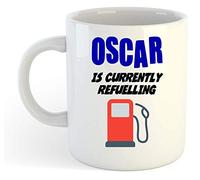 grabmybits Oscar is Currently Refuelling Mug - Funny, Gift, Name, Personalised