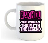 grabmybits Rachel - The Woman, The Myth, The Legend Mug - Name Personalised Funky Gift