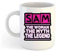 grabmybits Sam - The Woman, The Myth, The Legend Mug - Name Personalised Funky Gift