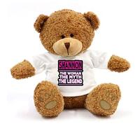 grabmybits Shannon - The Woman, Myth, Legend Teddy Bear - Gift For Fun