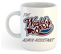 grabmybits The World's Best Admin Assistant Mug Ceramic, Coffee Tea Cup, Gift Idea, Office Admin