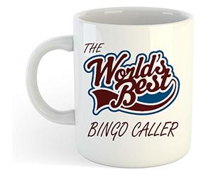 grabmybits The World's Best Bingo Caller Mug Ceramic, Coffee Tea Cup, Gift Idea, Entertainment