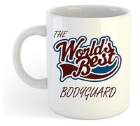 grabmybits The World's Best Bodyguard Mug Ceramic, Coffee Tea Cup, Gift Idea, Security Protection