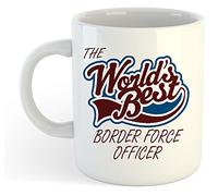 grabmybits The World's Best Border Force Officer Mug Ceramic, Coffee Tea Cup, Gift Idea, Law Enforcement