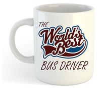 grabmybits The World's Best Bus Driver Mug Ceramic, Coffee Tea Cup, Gift Idea, Transportation