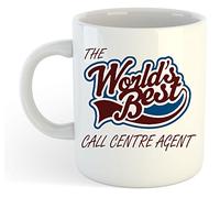 grabmybits The World's Best Call Centre Agent Mug Ceramic, Coffee Tea Cup, Gift Idea, Customer Service