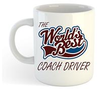 grabmybits The World's Best Coach Driver Mug Ceramic, Coffee Tea Cup, Gift Idea, Transportation Travel