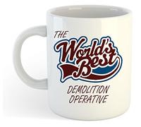 grabmybits The World's Best Demolition Operative Mug Ceramic, Coffee Tea Cup, Gift Idea, Construction