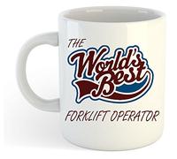grabmybits The World's Best Forklift Operator Mug Ceramic, Coffee Tea Cup, Gift Idea, Logistics
