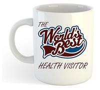 grabmybits The World's Best Health Visitor Mug Ceramic, Coffee Tea Cup, Gift Idea, Healthcare