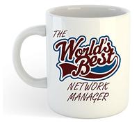 grabmybits The World's Best Network Manager Mug Ceramic, Coffee Tea Cup, Gift Idea, IT
