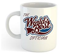 grabmybits The World's Best Optician Mug Ceramic, Coffee Tea Cup, Gift Idea, Eyewear