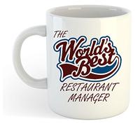 grabmybits The World's Best Restaurant Manager Mug Ceramic, Coffee Tea Cup, Gift Idea, Hospitality