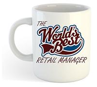 grabmybits The World's Best Retail Manager Mug Ceramic, Coffee Tea Cup, Gift Idea, Customer Service