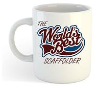 grabmybits The World's Best Scaffolder Mug Ceramic, Coffee Tea Cup, Gift Idea, Construction
