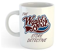 grabmybits The World's Best Store Detective Mug Ceramic, Coffee Tea Cup, Gift Idea, Security