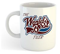 grabmybits The World's Best Tiler Mug Ceramic, Coffee Tea Cup, Gift Idea, Construction
