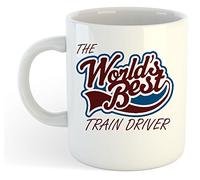 grabmybits The World's Best Train Driver Mug Ceramic, Coffee Tea Cup, Gift Idea, Transportation