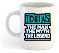 grabmybits Tobias - The Man, The Myth, The Legend Mug - Name Personalised Funky Gift