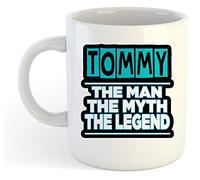 grabmybits Tommy - The Man, The Myth, The Legend Mug - Name Personalised Funky Gift