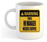 grabmybits Warning - This Hr Manager Needs Coffee White Mug, Gift, Work, Present