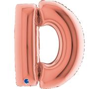 Grabo 2323RG-P Letter D Balloon Superloon Single Pack, Length-40 Inch, Colour-Rose Gold, One Size