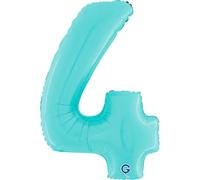 Grabo 26064PB-P Number 4 26Loon Single Pack, Length-26 Inch, Colour-Pastel Blue, One Size