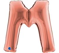 Grabo 3223RG-P Letter M Balloon Superloon Single Pack, Length-40 Inch, Colour-Rose Gold, One Size