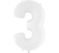 Grabo 933WWH-P Number 3 Shiny White Superloon Single Pack, Length-40 Inch, Colour, One Size