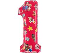 Grabo Coco Melon Number 1 Shaped Foil Balloon