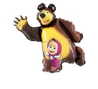 Grabo L164 Supershape foil Balloon 35"-87cm Masha & Bear-NOT Packaged, Multicoloured, Super Shape