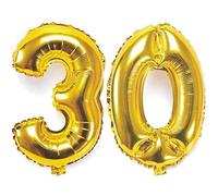 Grabo Gigante 30th Oro Nmero Globos